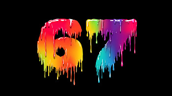 Dripping 67 — Rainbow Meme Quad, meme, 67 HD wallpaper