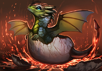 Art, Dragon, Shell, Egg HD wallpaper