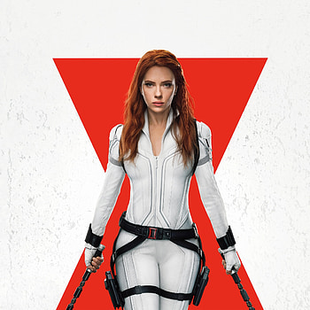 Scarlett Johansson, Black Widow, White background HD phone wallpaper