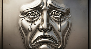 - Weeping Mask: Sad Face, Sad Face, Mask, Sculpture, Metal, Tears HD wallpaper