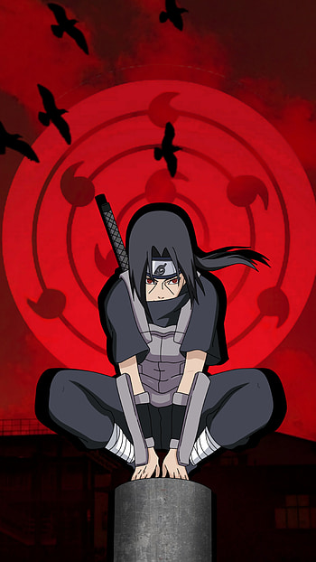 Itachi UCHIHA, red, art HD phone wallpaper
