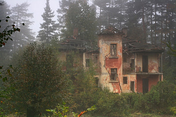 Old House, bulgaria, fog, , forest HD wallpaper
