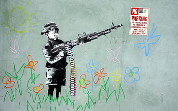 Banksy Gun HD wallpaper