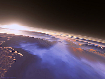 The edge, oceans, earth, countries, edge, clouds, space HD wallpaper