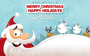Funny Merry Christmas and Happy New Year HQ. HD wallpaper