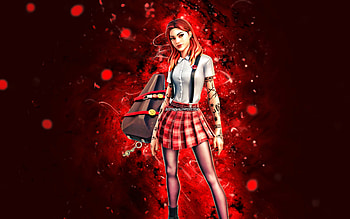 Hat Off Pepper Thorne, , red neon lights, Fortnite Battle Royale, Fortnite characters, Hat Off Pepper Thorne Skin, Fortnite, Hat Off Pepper Thorne Fortnite HD wallpaper