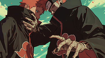 Angel and Demon Pain from Naruto, before and after Death, Anime, Naruto, Pain (Naruto), Akatsuki (Naruto) HD wallpaper