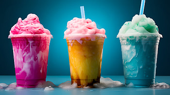 Colorful Frozen Slushies, food, Slurpee HD wallpaper