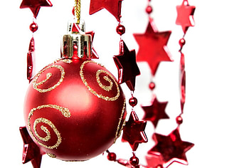 Christmas decorations, holidays, graphy, cute, balls, garland, gift, ball, christmas, red, decorations, candles, lovely, new year HD wallpaper