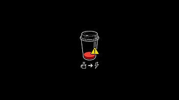 Coffee Battery Minimalism HD wallpaper