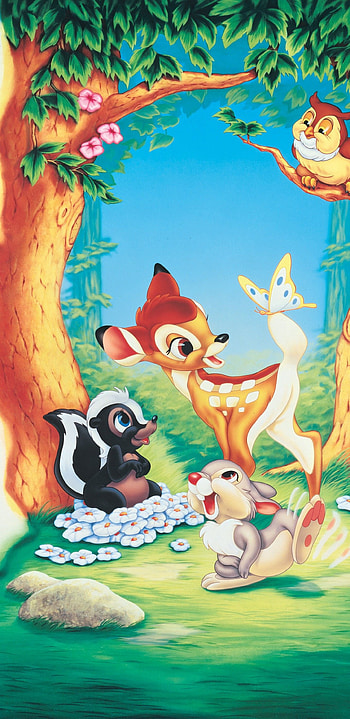 Bambi 1942, Disney nostalgia, , Vintage animation HD phone wallpaper