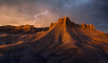 Utah Monsson, utah, nature, mountains, lightning HD wallpaper
