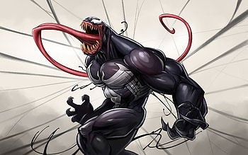 Venom Big Tongue, venom, superheroes, artwork, artist, artstation HD wallpaper
