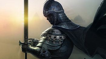 Knight sword, Armor sunlight, Sword cape fantasy HD wallpaper