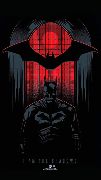 The Batman, red, art HD phone wallpaper