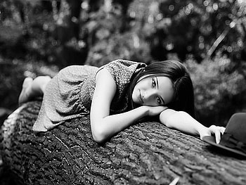 Beauty, model, graphy, black and white, woman HD wallpaper