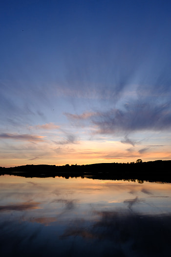 Nature, Sky, Horizon, Lake, Reflection HD phone wallpaper