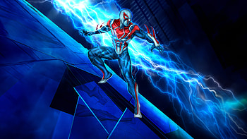 Spider Man 2099 Techno Thriller, spiderman-2099, spiderman, superheroes, artwork, digital-art, artstation HD wallpaper