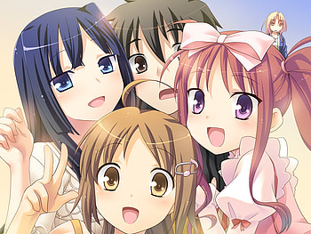 Original, game cg, brown hair, red hair, famima, bow HD wallpaper