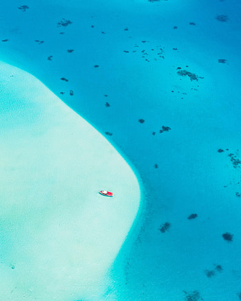 Nature, Sea, View From Above, Shore, Bank, Boat HD phone wallpaper