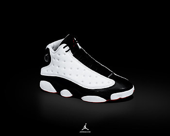 KICKZ: Jordans - Retro XIII (white / black), jordans, retro, white, black, kickz HD wallpaper