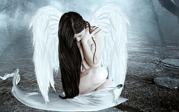 Sad crying angel missing you | Rocks HD wallpaper