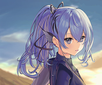 Hoshimachi Suisei, hololive, Hoshimachi Suisei, Anime, Virtual Youtuber HD wallpaper