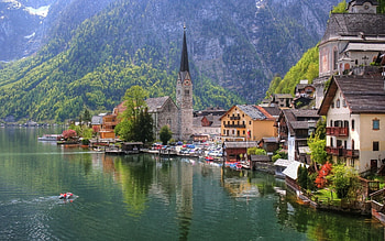 Landscape, Cities, Rivers HD wallpaper