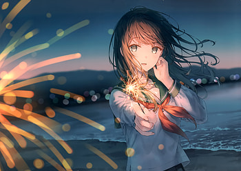 Schoolgirl with a Bengal fire, Bengal, a, with, Schoolgirl, fire HD wallpaper