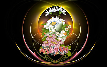 Floral, flowers, 3d HD wallpaper