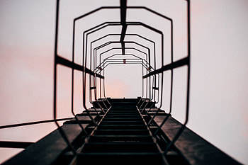 Sky, Miscellanea, Miscellaneous, Ladder, Stairs, Climb, Lift HD wallpaper