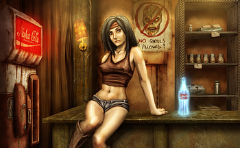Fallout Girl HD wallpaper