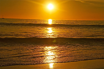 Venice Beach. Los Angeles, California., sea, waves, california, reflection, nature, sunset, beach HD wallpaper
