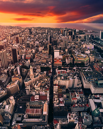Cities, Sunset, City, Building, Megapolis, Megalopolis HD phone wallpaper