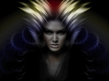 From an Alien World, colorful, evil, woman, beauty HD wallpaper