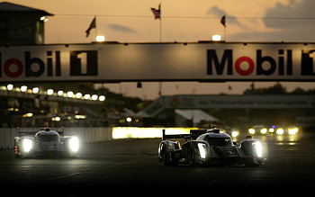 Audi motorsport, Le Mans racecars at night, Thrilling racing experience, Audi's power HD wallpaper