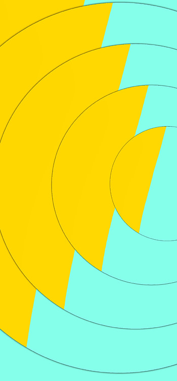 Circles, Circle, symbol, round, symmetry, pattern, yellow, simple, teal HD phone wallpaper
