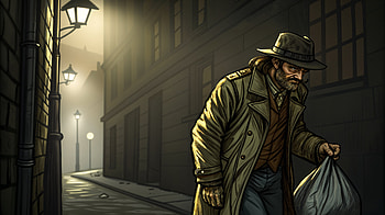 Smuggler's Alley - Ultra, Smuggler, street, man, alley, fog HD wallpaper