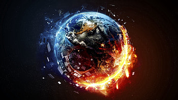 Abstract, Universe, Fire, Planet HD wallpaper