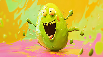 Vibrant Edamame Delight - Ultra, Edamame, cartoon, green, Fun, playful HD wallpaper