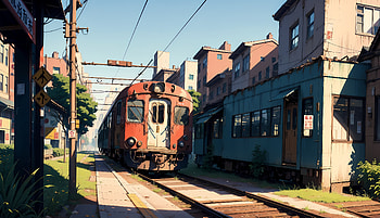 Anime Train Journey – Stunning AI Art, AI Art, train, Anime, anime train HD wallpaper