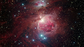 Pink Blue Stars Nebula Sky Space Dark Background Space HD wallpaper