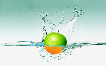 miracle fruit, fruit, apple, water, green HD wallpaper
