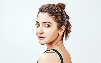 Anushka Sharma, abstract art, Bollywood, indian actress, celebrity drawings, vector art, Anushka Sharma drawing, indian celebrity, movie stars, Anushka Sharma HD wallpaper