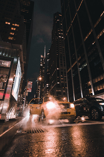 Night, Cars, City, Miscellanea, Miscellaneous, Street HD phone wallpaper