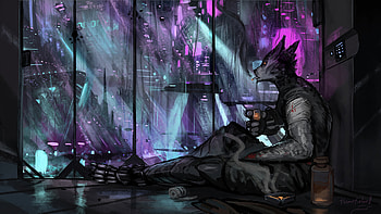 Warrior Scifi Neon Rain City Cyberpunk , scifi, artist, artwork, digital-art, deviantart, cyberpunk HD wallpaper