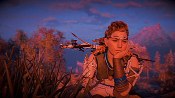 Horizon Frozen Wilds , Aloy's adventure, Stunning visuals, Sony fan artwork HD wallpaper