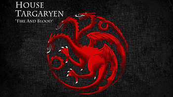 House Targaryen, Fiery backgrounds, Targaryen royalty, Iconic emblem HD wallpaper