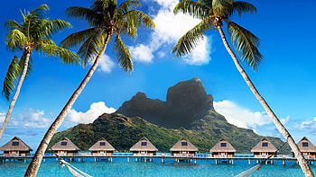 Tropical backgrounds, Bora Bora paradise, Stunning visuals HD wallpaper