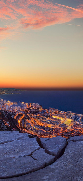 Monaco rocks, City view , , Travels HD phone wallpaper